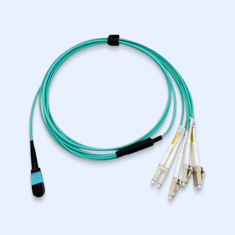 CAB-OM4-MPO-4LCBREAKOUT MPO to 4 LC UPC Duplex OM4 Multi Mode Breakout ...
