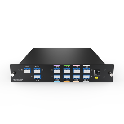 LGX2 Dual Fiber 8CH CWDM MUX/DEMUX with EXP and Monitor Ports, LC/UPC, IL<2.4 (available wavelengths: 1270-1610nm)