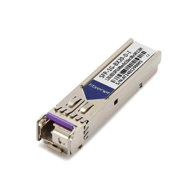 1.25G BIDI SFP, Tx: 1490nm, Rx: 1310nm, 20km, DOM (Industrial Temp: -40 to 85°C)