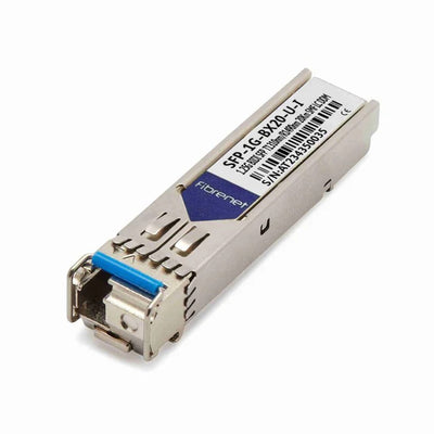 1.25G BIDI SFP, Tx: 1310nm, Rx: 1490nm, 20km, DOM (Industrial Temp: -40 to 85°C)