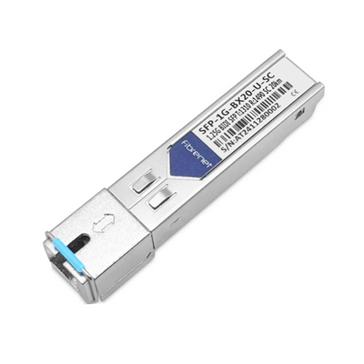 1.25G BIDI SFP, Tx: 1310nm, Rx: 1490nm, SC, 20km, DOM
