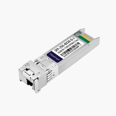 25G BIDI SFP+, Tx: 1330nm DFB, Rx: 1270nm, 20km, DOM (Ind Temp: -40 to 85°C)